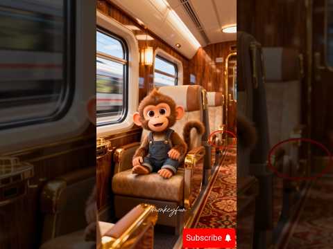 monyet naik kereta api #funny #monyetlucu #comedy #shorts