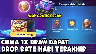BENERAN DAPAT SKIN MSC CUMA 1x DRAW & UANG 1 JUTA DARI MOONTON TAPI MAU BAGI WDP GRATIS