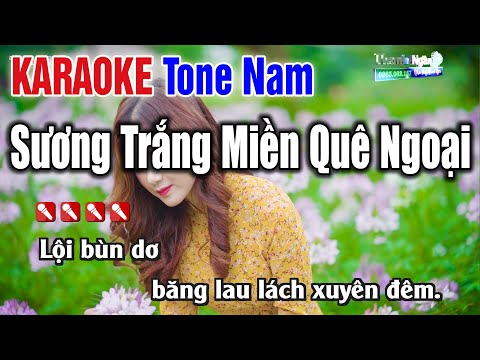 Sương Trắng Miền Quê Ngoại Karaoke Tone Nam | Rumba Dễ Hát – Nhạc Sống Thanh Ngân