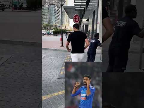 Axar patel indian player walking alone on the road of Dubai  #viralvide