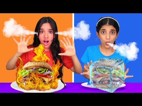 تحدي حار ضد بارد جدا !! شفا Hot vs Cold challenge