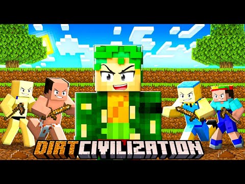I Got TRAPPED IN DIRT CIVILIZATION Minecraft😱