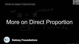 More on Direct Proportion