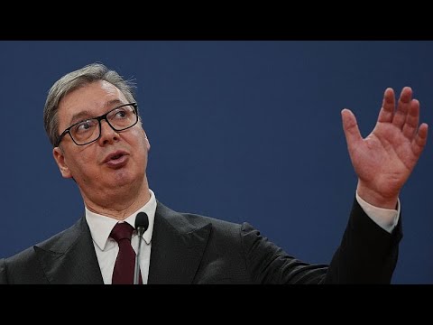 YouTube video thumbnail: Serbian President Vučić Condemns Shooting Outside Parliament as 'Terrorist Attack'