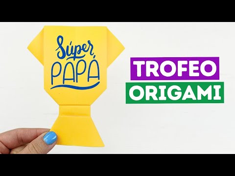🏆 Cómo hacer un trofeo de origami para el día del padre