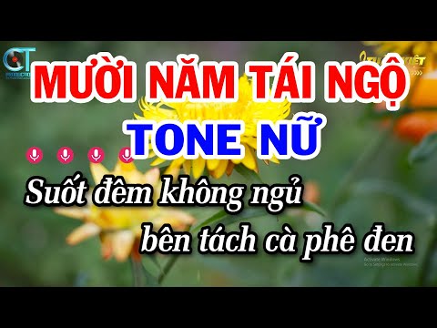 Karaoke Mười Năm Tái Ngộ Tone Nữ ( Dm ) Nhạc Sống Beat Chuẩn Nhất | Karaoke Tuấn Kiệt