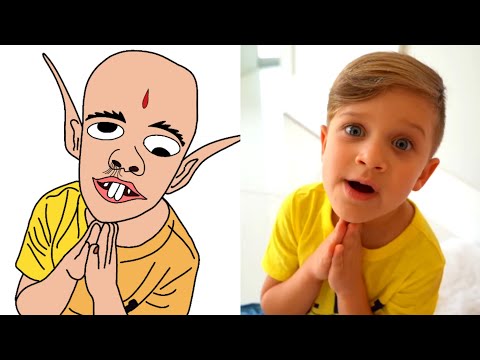 Diana and Roma Pretend Play Dress Up and Make Up Toys Funny Cartoon Drawing Meme