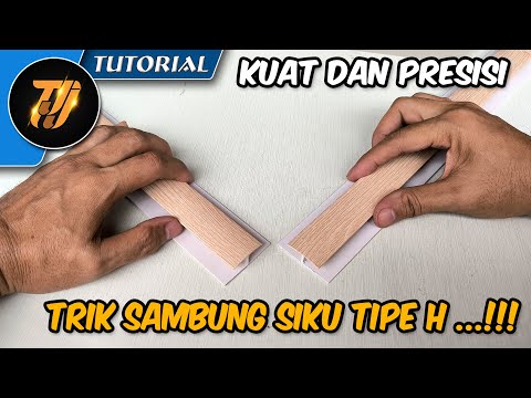 Cara Sambung Lis plafon PVC Tipe H di Sudut Siku, Presisi & Kuat