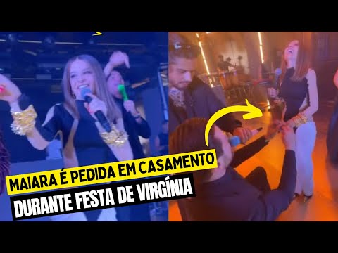 Vai casar? Maiara recebe pedido de casamento em palco de festa de Virginia