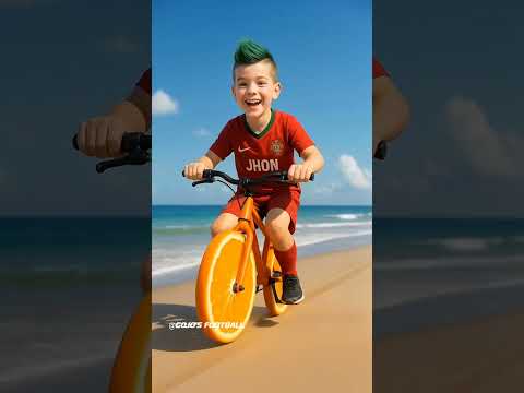 Ronaldo Built A Orange Slim Bicycle For His son But Messi Stole It #ronaldo #football #messi