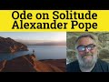 Themes and Analysis of 'Ode on Solitude'