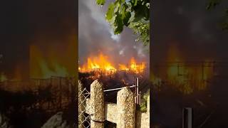Fire near a London train station sparking evacuations