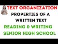 Characteristics of Text Organization