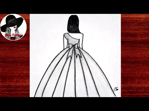 Easy Girl Backside Drawing | Very Easy Girl Drawing | Girl Drawing Step By Step