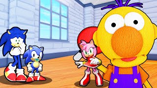 SONIC AND BABY SONIC SAVE BABY SONIC FROM EVIL CANDY SHOP IN ROBLOX