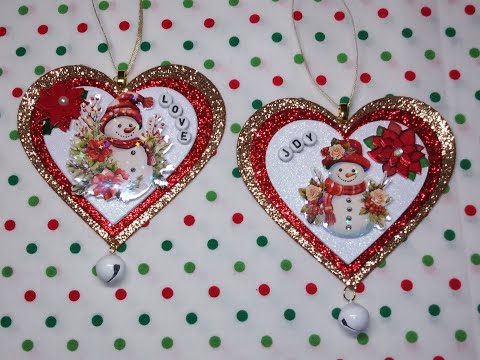 DIY~Make Sparkly & Simple Snowman Ornaments!