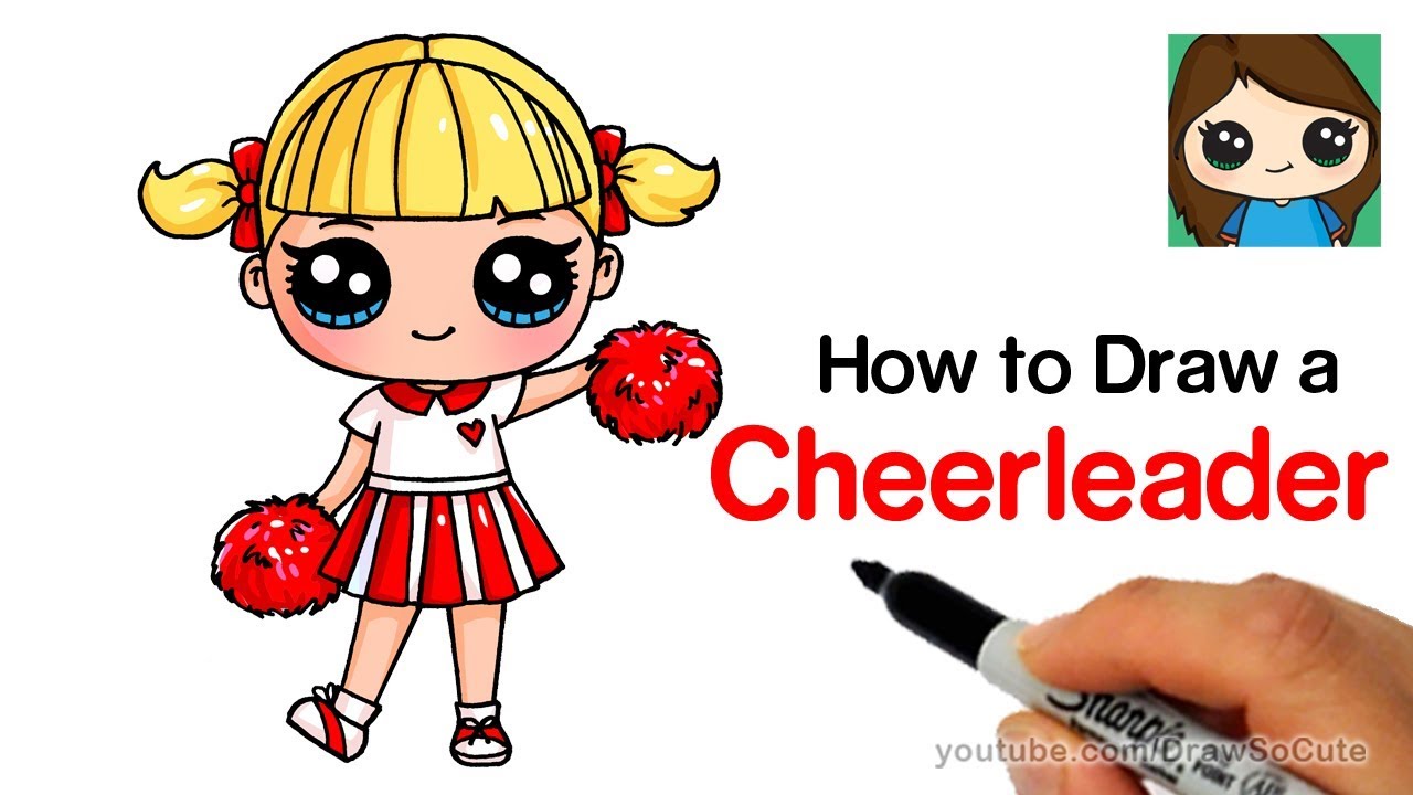How to Draw a Cute Cheerleader Easy LOL Surprise Doll