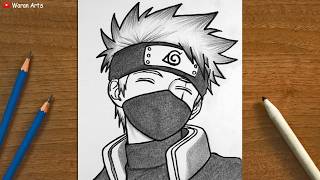Easy Anime Drawing || How to Draw Kakashi step-by-step || Easy Drawing Tutorial for Beginners