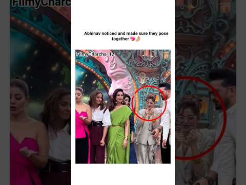 the way Abhinav noticed 💖🤌🏻 #rubinadilaik #rubina #abhinavshukla #hinakhan #sonalibindre #shortvideo