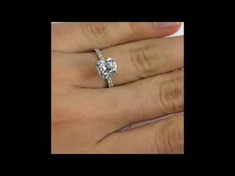 Antique Cushion Cut Moissanite Ring