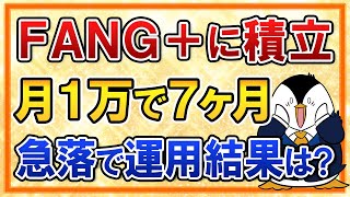 【急落】FANG+に積立したらどうなる？月1万で7ヶ月の運用結果を公開