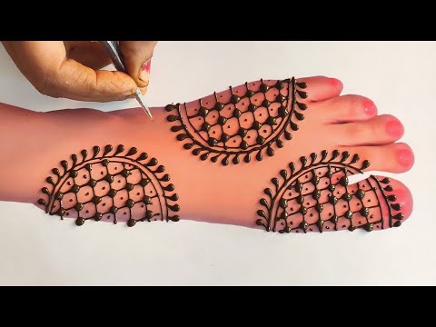 पैरों की मेहंदी लगाने का सबसे आसान तरीका | easy and simple Mehandi design for beginners |mehndi 2024