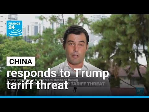 YouTube video thumbnail: Chinese Officials Hold Talks in Spain, Respond to Trump Tariff Threat