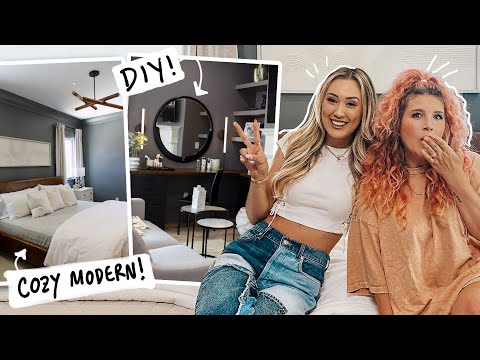 Bye BOHO! LaurDIY’s Extreme Bedroom Makeover! (*DIY* vanity, dog crate and art)
