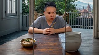 Three people with different thoughts are playing a blind box meal challenge in the countryside. #Re