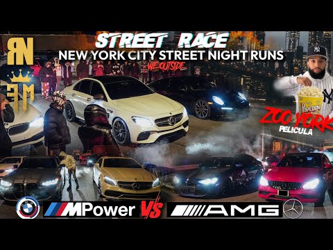 NYC STREET RACING AMG VS BMW M PORSCHE M240 C63 M5 E63 G80 & MORE MOST INSANE REEL IN EVER 🤯