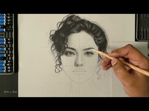 Portrait drawing with graphite pencils | Pencil Drawing Time-lapse