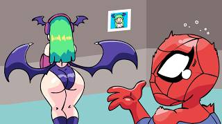 Nunca le causes lag a tu novia - Morrigan y Spiderman / MARVEL vs CAPCOM #animación