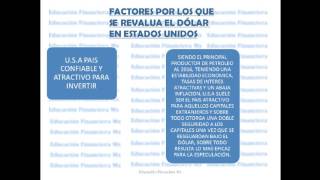 EL DOLAR 2016 SU REVALUACION, FACTORES