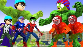 Team Super Hero Transform NickHulk Troll Giant Zombie CHOO-CHOO CHARLES Funny - Scary Teacher 3D