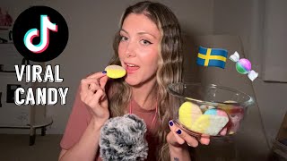 ASMR | Trying Viral SWEDISH CANDY 🇸🇪🍬 (up close marshmallow + gummy chewing sounds)