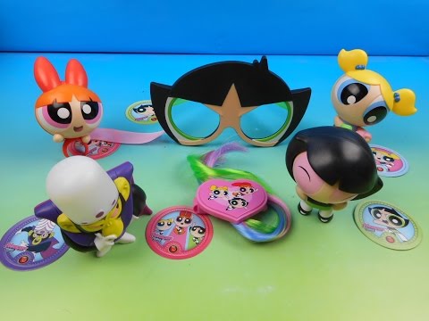 2016 THE POWERPUFF GIRLS SET OF 6 McDONALDS HAPPY MEAL TOYS VIDEO REVIEW by FASTFOODTOYREVIEWS