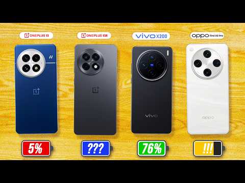 OnePlus 13 vs OnePlus 13R vs vivo X200 vs OPPO Find X8 Pro Battery Drain Test