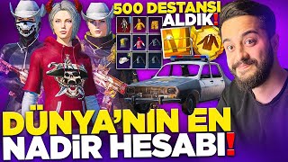 DÜNYANIN EN NADİR HESABINA 500 DESTANSI ALDIK! POLİS ARABASI ve FULL BAPE! PUBG Mobile