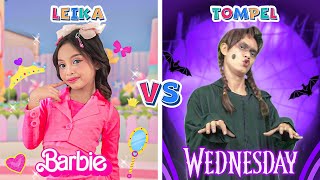 LEIKA BARBIE CANTIK 😍 VS TOMPEL WEDNESDAY SEREM 😱!!