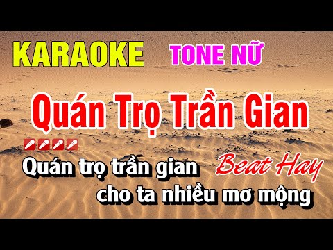 Karaoke Quán Trọ Trần Gian Tone Nữ Nhạc Sống Beat Hay | Nguyễn Linh