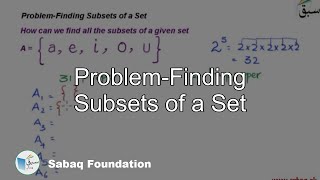 Problem-Finding Subsets of a Set