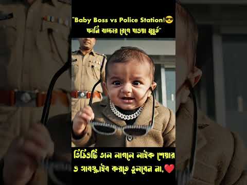 "Baby Boss vs Police Station!😎 ফানি বাচ্চার রেগে যাওয়া মুহূর্ত" #funny #viral #comedyshorts #shorts