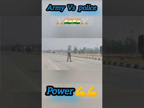 Indian army Vs police officer power 💪💪 #army #indianarmy #paracommando #armystatus #armyforce #defen