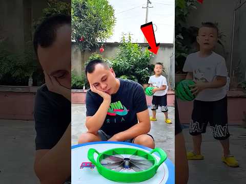 🍉 Real vs Fake Watermelon Challenge with Dad's Gadget 😁🤣