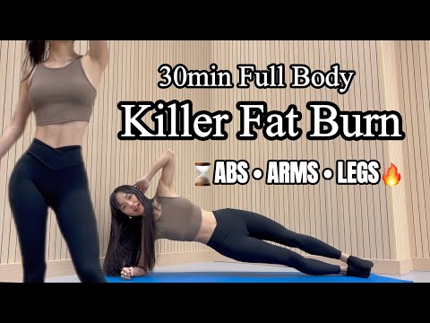 BURN FAT, GET TONED & ABS, Intense HIIT 30 min Full body At-Home Pilates, No Equipment Home Workout