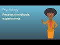 Research Methods in Experiments