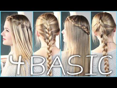 4 BASIC BRAIDS - Französisch, Holländisch, Wasserfall & Lace