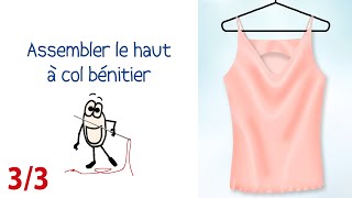 Coudre haut Col Bénitier - Partie 3 - Tuto patron couture gratuit