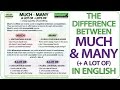 Correct Usage of Much and Many