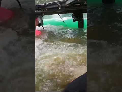POV INSIDE A TRUCK GOING UNDERWATER 😂 sketchy AF #fyp #foryou #shorts